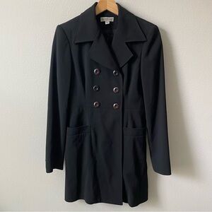 Vintage Bebe Black Pea Coat Size 4